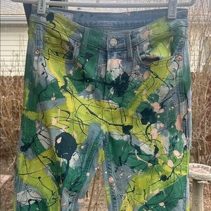 Original One Of A Kind Jeans Signed By Artist